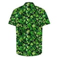 thumbnail image 5 of cllios Funny St Patricks Day Shirt Mens Hawaiian Shirts Short Sleeve Lucky Tshirts Casual Button Down Shamrock Printed Party Top Summer Shirts for Men, 5 of 5