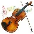 thumbnail image 2 of Viola with Carry Case and Bow Set Stringed Instrument for Student Beginners, Natural Color 16 Inch Viola Set, 2 of 9