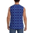 thumbnail image 4 of Kdxio Blue Lantern Shapes for Men's Muscle T-shirt,Sleeveless for Workout Running Athletic Gym Lounge Casual, 4 of 7