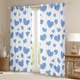thumbnail image 2 of Feelyou Blue Love Heart Blackout Curtains Set of 2 (52x84 Each) for Child, Kawaii Cartoon Print Window Curtains, Dreamy Princess Style Curtains and Drapes, Blackout Curtains Room Decor, 2 of 6