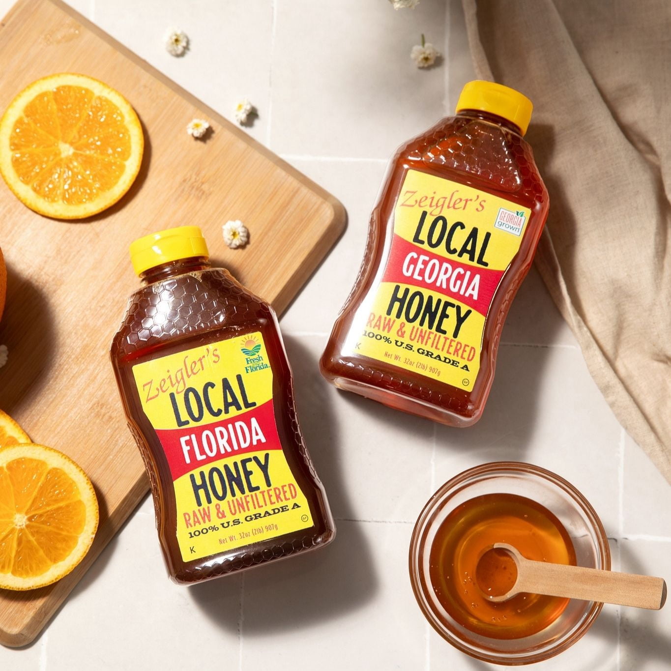 Zeigler's Florida Honey 32oz Local, Raw, Unfiltered, Squeeze Bottle