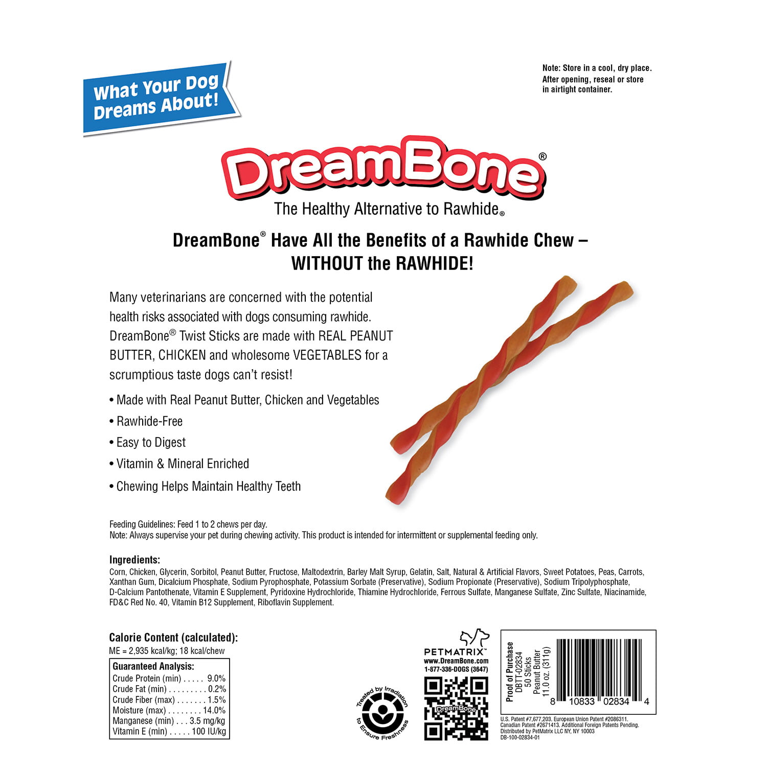 dreambone twist sticks peanut butter