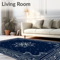 thumbnail image 2 of ODIKA 2'x3' Machine Washable Non-Slip Area Rug, Celestial Constellation Maze Decorative Flooring High Traffic Rug with Pad, Blue, 582819, 2 of 8
