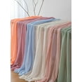 thumbnail image 3 of Xukmct Table Decoration Rectangle Cheesecloth Table Runner Sheer Cloth Table Runner for Wedding Birthday Party, 35" x 70", 3 of 7
