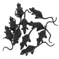 thumbnail image 3 of 10pcs Halloween Horror Simulation Mouse Tricky Props Rat Scary Decoration Party Supplies for Haunted House Bar(Black), 3 of 4