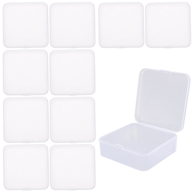 Milisten 10Pcs Square Soap Carrying Box Transparent 9.5X9.5X3.5cm PP Material Prevent Sliding Travel Use