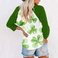 thumbnail image 6 of BEFOKA Women'S Shirts 3/4 Long Sleeve St Patricks Day Crewneck Sweatshirt Irish Shamrock Printed Pullover Sweatshirt Tops For Women Trendy Blouses Green Graphic Tshirts Holiday Outfits Tee Tops, 6 of 7