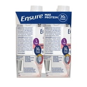 Ensure Max Protein Shake, 30g Protein, Creamy Strawberry, 11 fl oz, 4 Pack
