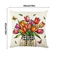 thumbnail image 3 of SPOORYYO Spring Printed Pillow Cover with Zipper, Polyester Cushion Cover for Sofa Decor, 3 of 6