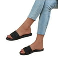 thumbnail image 4 of Zpanxa Slippers for Women Summer Women Open Toe Beach Sandals Roman Casual Flat Shoes Slippers Flip Flops for Women Black 40, 4 of 8