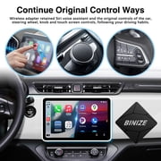 Binize Wireless CarPlay/Android Auto Adapter for Car with Factory Wired CarPlay/Android Auto