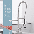 thumbnail image 5 of WOWOW Brushed Nickel Spring Kitchen Faucet with Pre-Rinse Pull Down Sprayer, 5 of 9