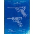 thumbnail image 2 of Borders, Cole 25x32 White Modern Wood Framed Museum Art Print Titled - PP947-Faded Blueprint Luger Pistol Patent Poster, 2 of 4