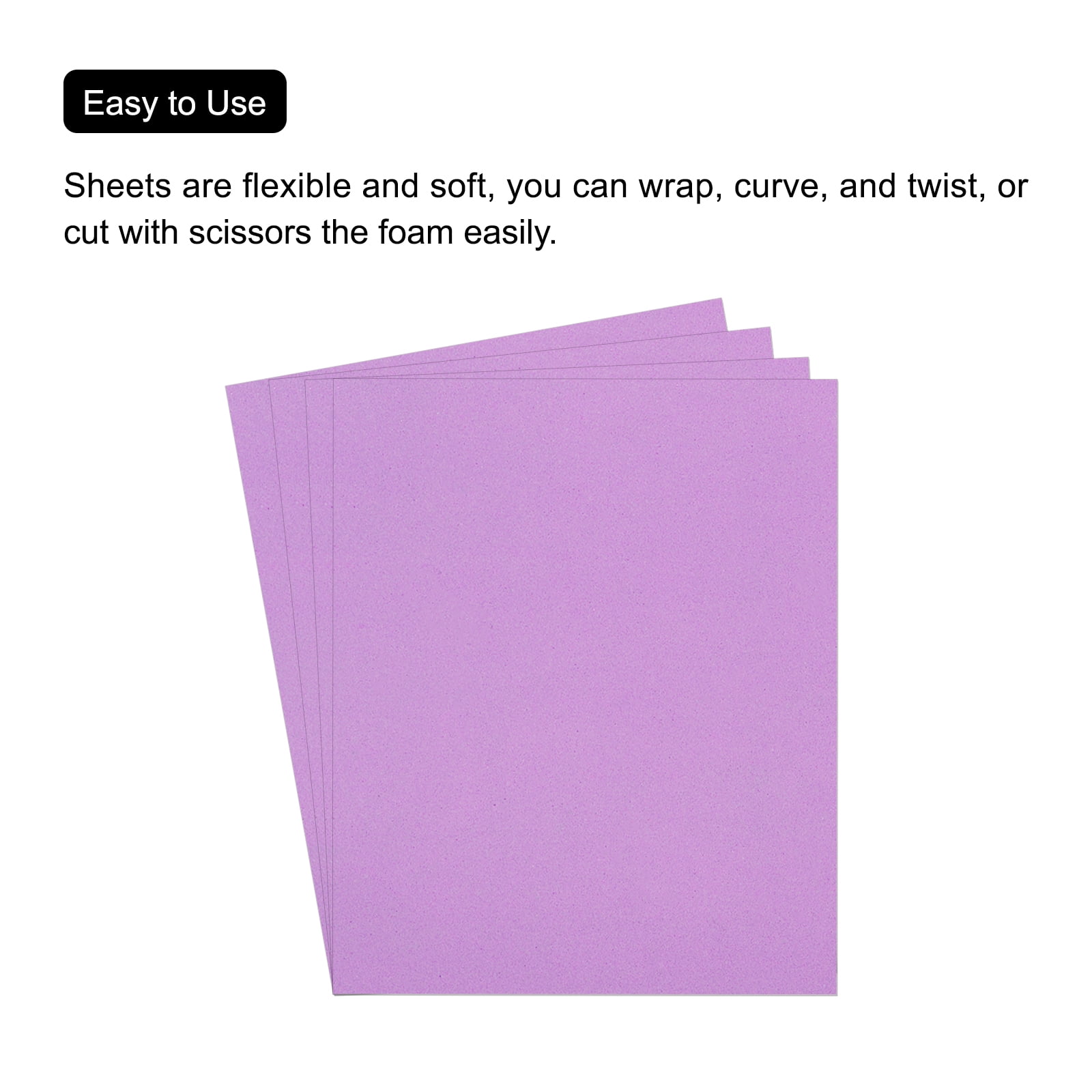 EVA Foam Sheets Light Purple 19.7 Inch x 35.4 Inch 1mm Thick Crafts Foam Pack of 5