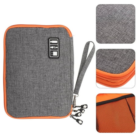 LOLIPPYY Travel Storage Bag Grey Multifunctional Electronic Accessory Organizer Case