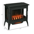24 Inch Electric Fireplace Stove Heater Realistic Flame Effect