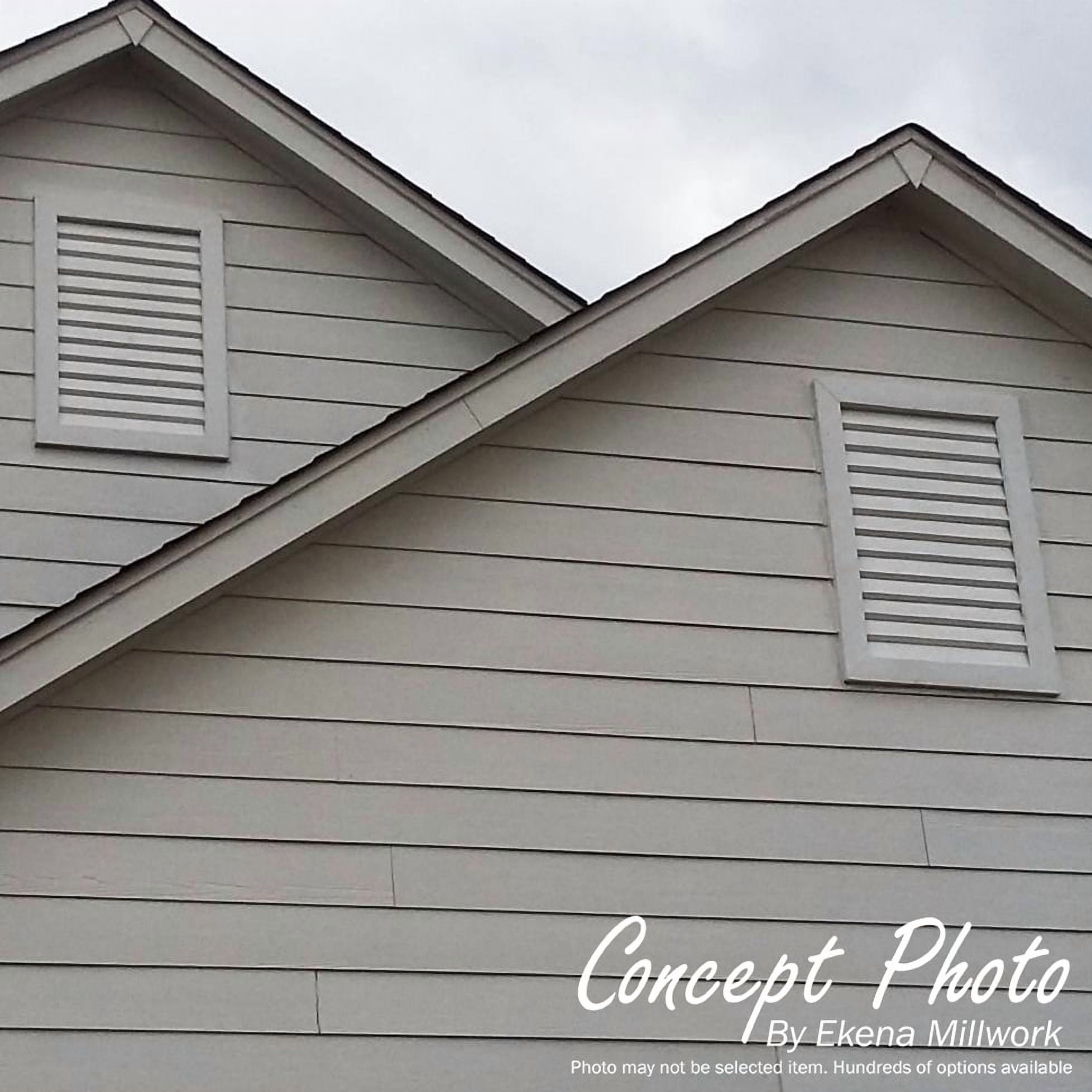84"W X 38 1/2"H Triangle Gable Vent (96 7/8"W X 44 3/8"H Frame Size) 11/12 Pitch: Unfinished, Non-Functional, Smooth Western Red Cedar Gable Vent W/ Decorative Face Frame