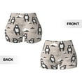thumbnail image 6 of Yiaed Cartoon Bear Brown Print Women's Athletic Shorts Running Shorts Sporty Short High Waisted Elastic Workout Shorts for Yoga Gym Running & Sports -X-Large, 6 of 8