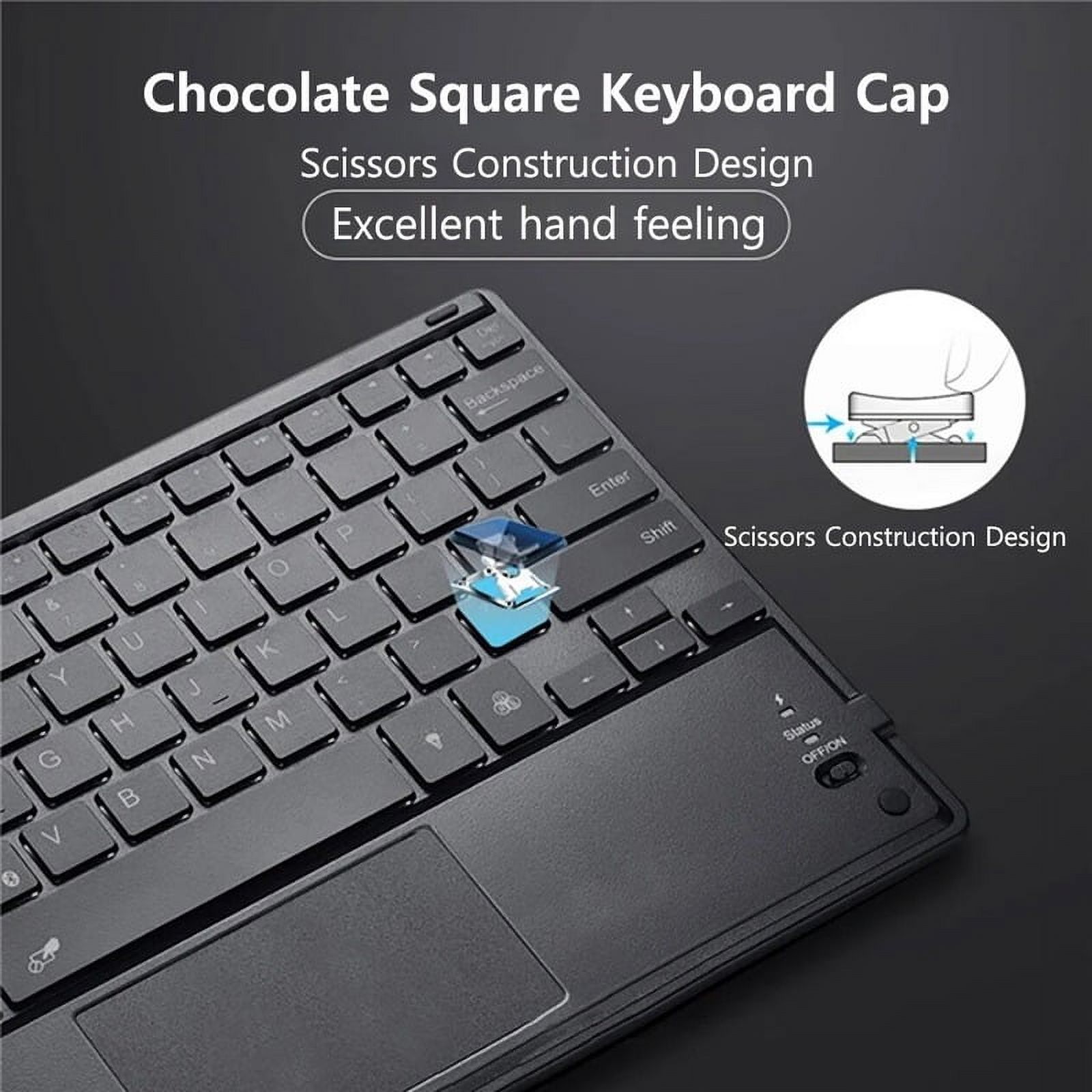 10inch Wireless Bluetooth Spanish Keyboard Desktop Office Wireless Touchable Keyboard Mouse For For Android IOS Windows Tablet