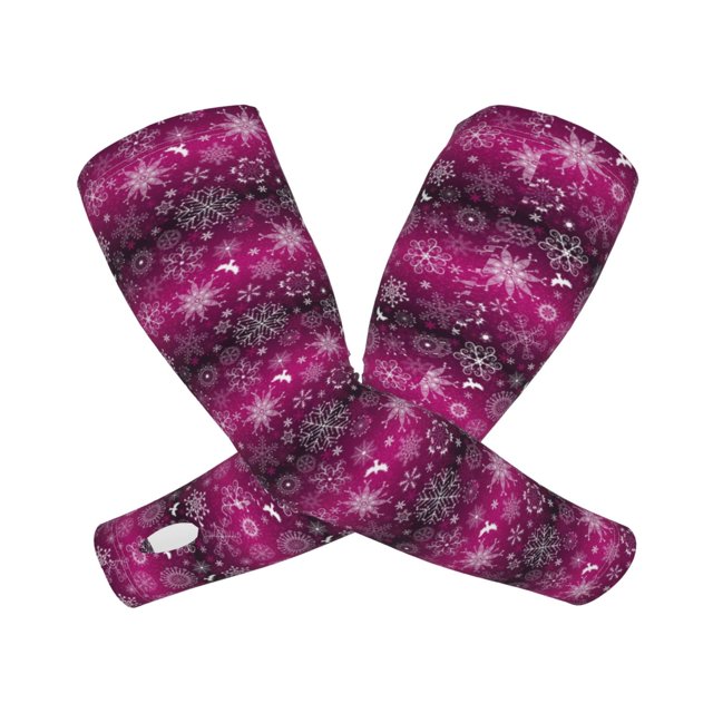 Balery Snowflakes And Christmas Mangas Refrescantes para Brazos para Hombre y Mujer – Transpirables y Absorbentes de Humedad para Mujeres, Hombres y Niños