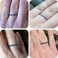 thumbnail image 2 of SFTING Wedding Band 925 Sterling Silver Stackable Half-Eternity Rings for Women Blue Size 4, 2 of 7