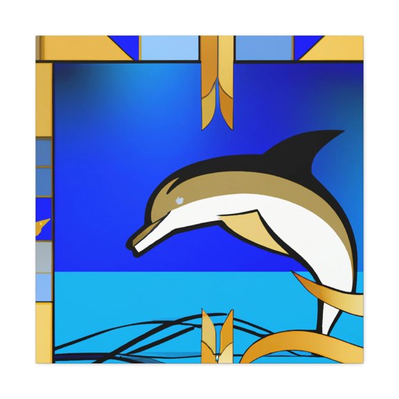 Dancing Dolphin Delight - Canvas