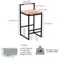 thumbnail image 4 of Counter Height Bar Stools Set of 2, Woven Counter Stool with Back and Footrest, Upholstered Armless Saddle Stool Kitchen Barstools Bar Chairs for Kitchen Island Counter, Home Bar, Bistro,, 4 of 9