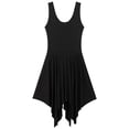 thumbnail image 5 of YiZYiF Womens Asymmetrical Mesh Ballet Dance Maxi Dress with Built-In Leotard Ballerina Lyrical Dance Costume Black-B XL, 5 of 7
