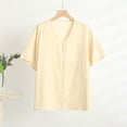 thumbnail image 1 of mfyjkho Tops Para Mujer, Blusas Casuales De Manga Corta Con Cuello En V Para Mujer Tops Y Blusas Para Mujer Xxxl, 1 of 4