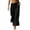 Black, variant on Flowy Wide Leg Pants for Women Plus Size Drawstring Long Pant Ruffle Pants with Pockets Adjustable Cuffs Clothes
