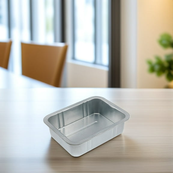 LOLIPPYY 5L Steel Oil Drain Pan for Car Corrosion Resistant High Capacity Oil Drip Tray with Crimped Lip Silver