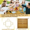 thumbnail image 6 of Gymax 5 PCS Patio Dining Set Acacia Wood Table w/ 1.9'' Umbrella Hole Wicker Armchairs, 6 of 10