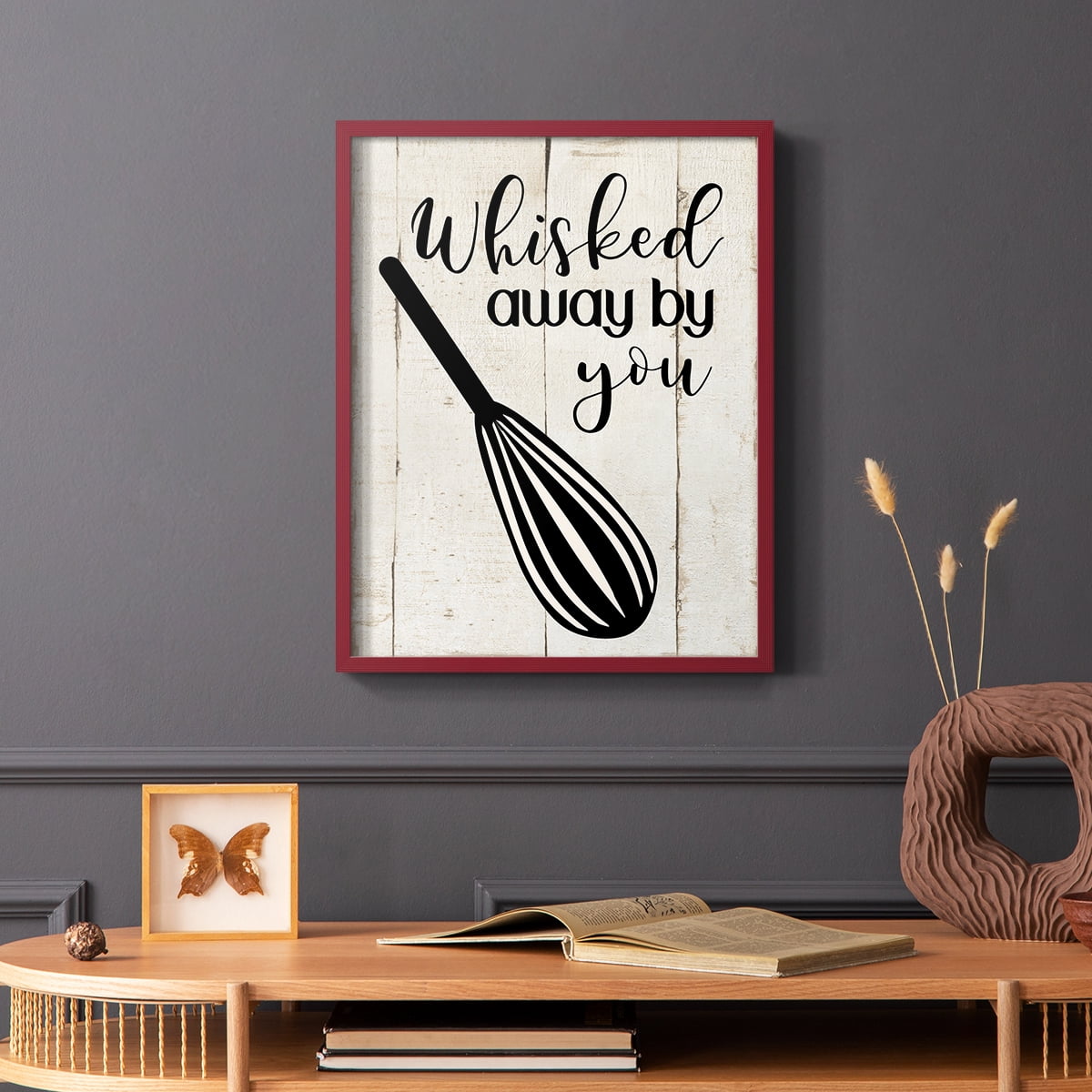 Whisked Away Framed Print in Red Solid Wood 11 x 14 Framed Print