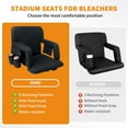 Slsy Stadium Seats with Back Support & 6 Reclining Positions Adjustable