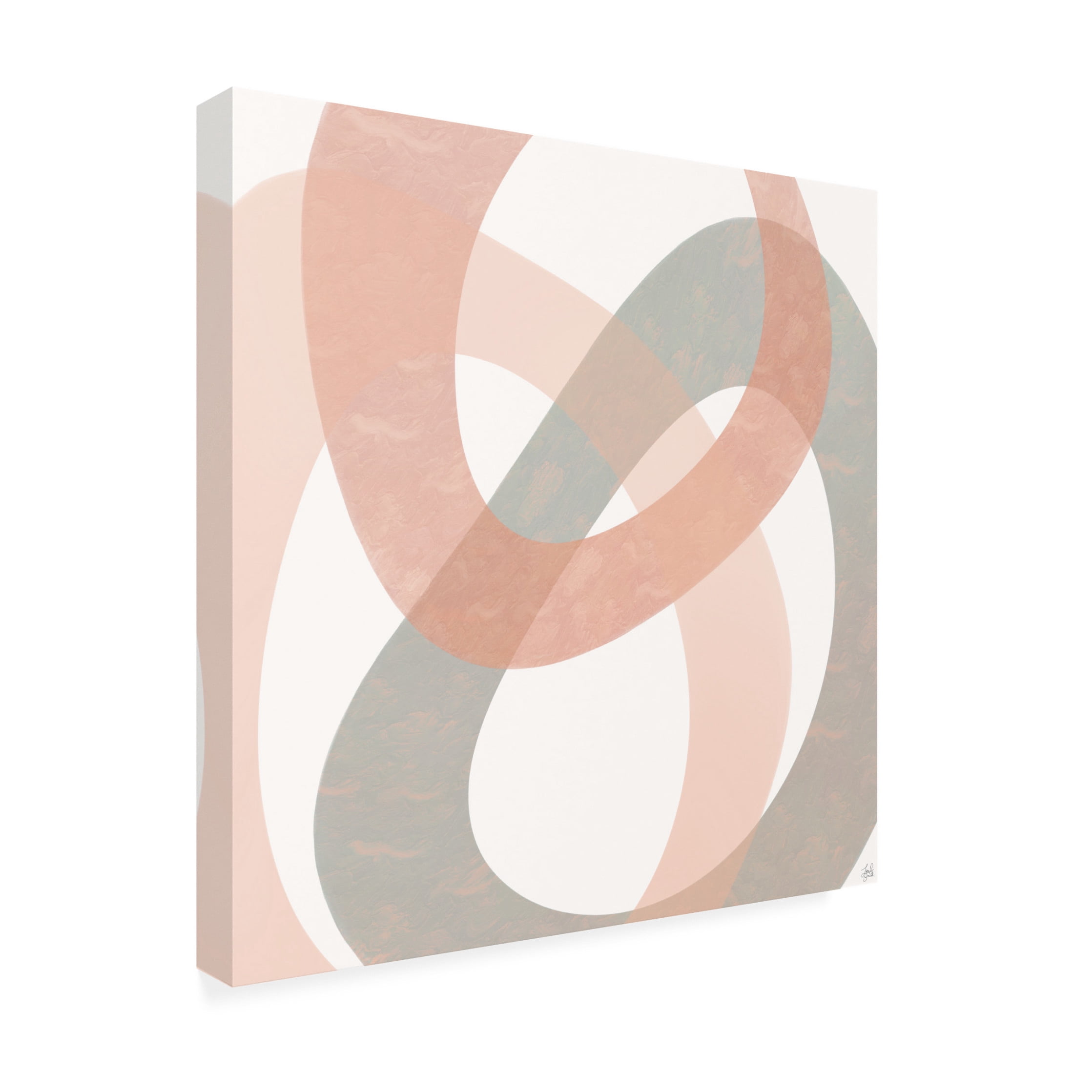 Canvas Wall Art - Line and Brush 'Ring Textured Overlay 2' Wall Art for Living Room, Bedroom, or Office Décor by Trademark Fine Art - 35 x 35 Inches
