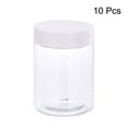 thumbnail image 3 of Uxcell tarros de plástico redondos de 10 oz / 300 ml con tapa de tornillo blanca para almacenamiento 10Pack, 3 of 5
