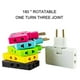 thumbnail image 5 of Rotate Plug Eu Converter One In Three 180 Degree Extension Plug Multi Plug Mini Slim Wireless Outlet Adapter Light Convenient, 5 of 5