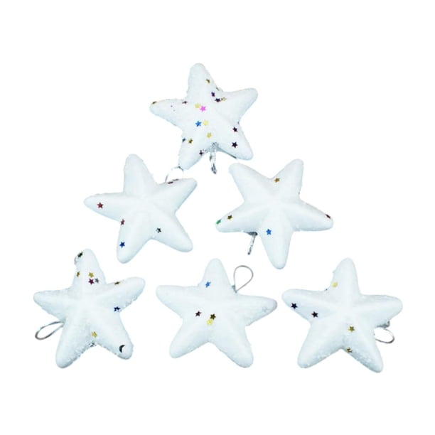 6 adornos navideños colgantes con forma de estrella para de Navidad, decoración para cumpleaños, festivales, aniversarios y año Nuevo en 75 centímetros