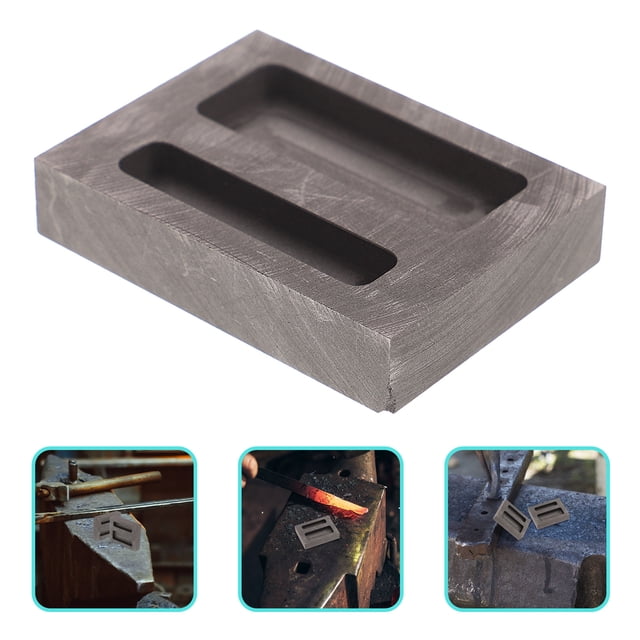 BRIGHTFUFU 1Set Ingot Mold for Laboratory Use Graphite Material with Thermal Stability Black