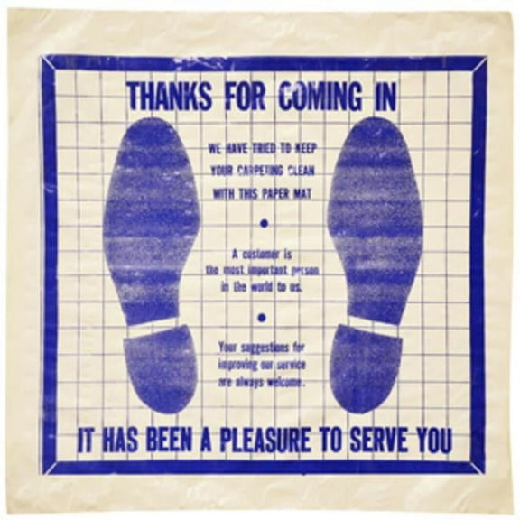 JohnDow Industries 18 x 19 in. Plastic Backed Floor Mats - 500 Roll