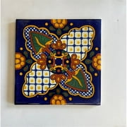 Talavera  6 x 6 in. Mexican Decorative Tiles, L115 - Pack of 4