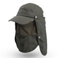 thumbnail image 1 of Men Women Outdoor 360° Sun Protection Baseball Hat Removable Sunscreen Quick Dry Neck Flap Mask for Climbing Fishing Color:Army Green, 1 of 8