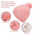thumbnail image 5 of Bocaoying Kids Winter Hat Gloves Scarf Set, Girls Toddler Children Hats Beanie with Pom Knit Neck Warmer Gaiter Mittens Fleece Lined Set, Kids Aged 1-6, 5 of 8