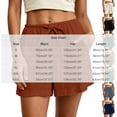 thumbnail image 4 of Gyujnb Women Casual Summer Shorts Double‑Layer Crinkle Gauze Drawstring Elastic Waist Shorts with Pockets,Green, 4 of 8