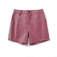 thumbnail image 4 of Cargo Shorts for Men Elastic Waist Button Zipper Casual Solid Shorts with Pocket Shorts Hot Pink XL, 4 of 6