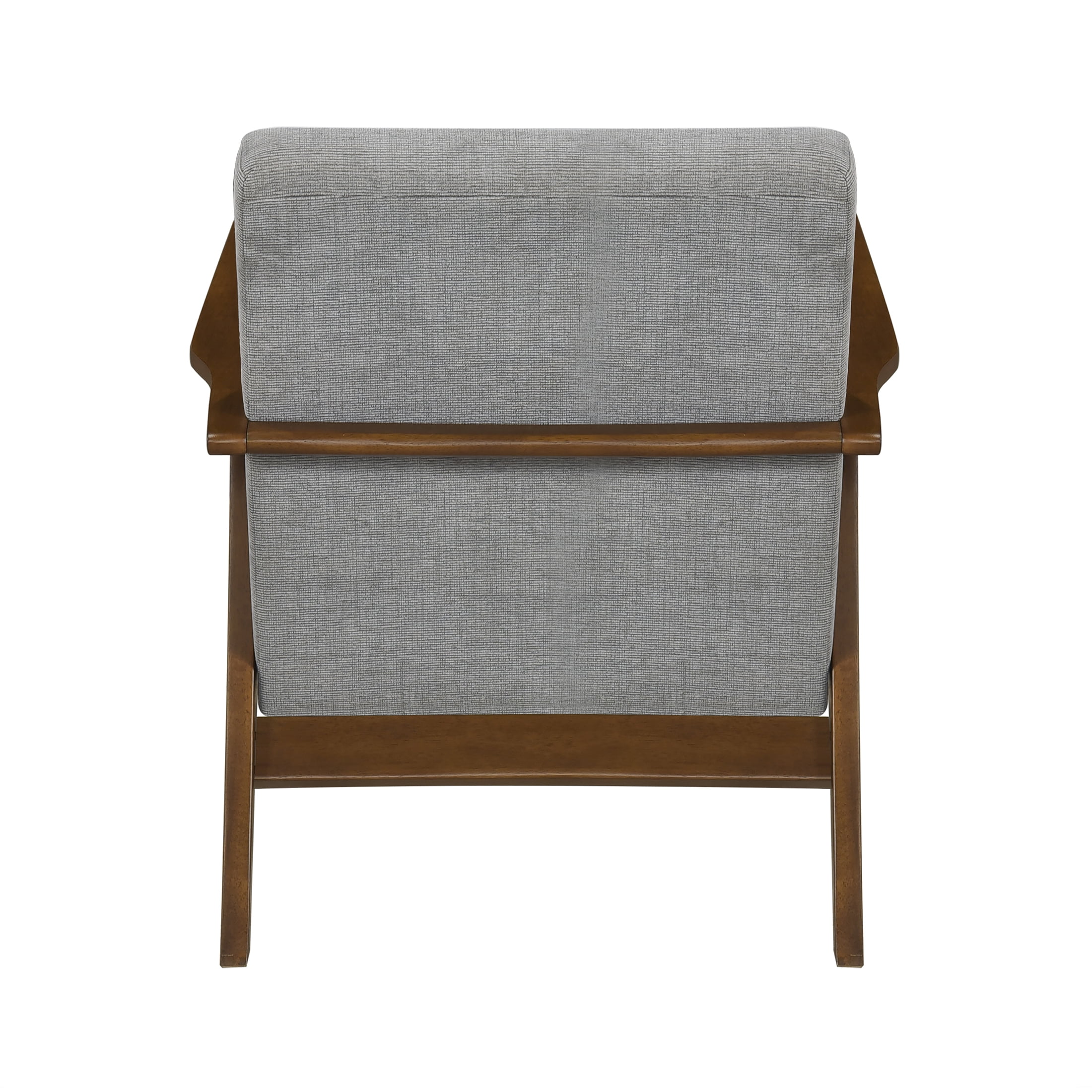 OakvillePark Everwyn Chenille Accent Chair, Gray/Chestnut Wood