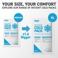 thumbnail image 2 of Instant Cold Pack, XL Ice Packs (9" x 6") - Ready First Aid, Provides fast Relief for Bruises, Swelling, Muscle Spasm, Pain, Headaches, Minor Ice Packs for Injuries (9" x 6", Case of 120), 2 of 5