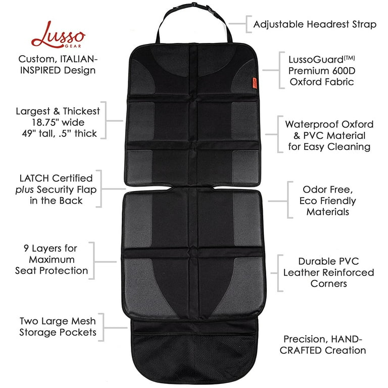 Lusso Gear Car Seat Protector with Thickest Padding Featuring XL