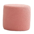 thumbnail image 4 of Taburete reposapiés, Taburete cilíndrico pequeño, Taburete escalonado, Asiento resistente, Silla, Sofá, Taburete de té, Reposapiés, Banco para oficina rosa Sunnimix Escabel, 4 of 8