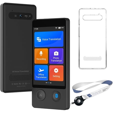 W12 Language Translator Device, 2026 Upgraded AI Translator No WiFi Needed, Support ChatGPT, 140+ Languages Two-Way Translator, Offline/Photo Translation for Business Travel